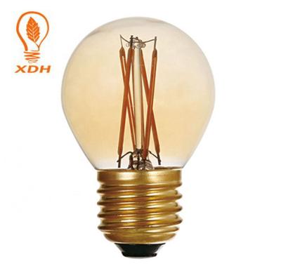 China G45 led filament bulb amber 220-240V E27 led light bulb 4W led bulb for sale