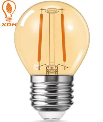 China G45 amber led filament bulb 220-240V E27 2W filament led light bulbs for sale