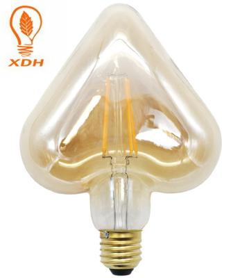 China Bulbo ambarino 2200K del filamento del bulbo 4W LED Dimmable de Edison LED del vintage del corazón de la estrella en venta