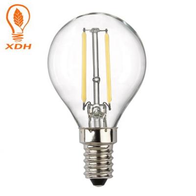 China 2W E14 220-240v 2700k 6500K led filament bulb P45 G45 non-dimmable led filament lamp for sale