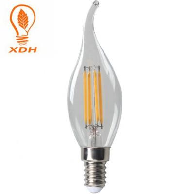 China bulbos de la vela del filamento de la bombilla de la llama del parpadeo de 4W E14 C35 LED en venta