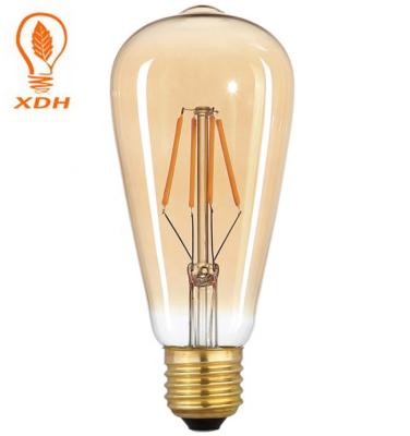 China 400lm ST64 Edison LED Filament Bulbs Dimmable Energy Efficient Edison Bulb 64*142mm for sale