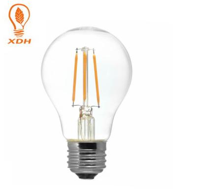 China A19 	Bulbo estándar 4W 60*105m m del claro E27 del bulbo A60 B22 del filamento del LED en venta