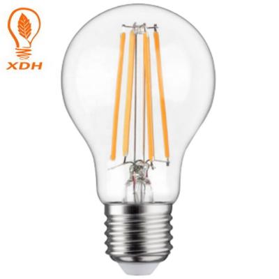 China Clear LED Filament Lamp E27 8W LED Edison Bulb 200V 240V A60 for sale