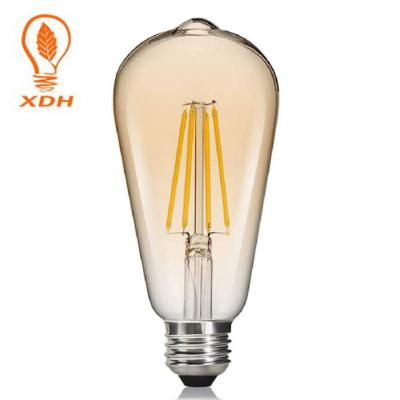China Bulbos largos 6W ambarino claro 8W ST64 1050lm del filamento del LED Edison LED en venta