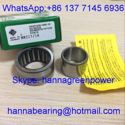 China NKI17/16-XL / NKI17-16 Light Duty Type Small Needle Bearings With Oil Hole 17*29*16 mm for sale