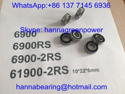 China 6900RS / 61900-2RS / 6900-2RS Automotive Bearings , Deep Groove Bearing with Rubber Seals for sale