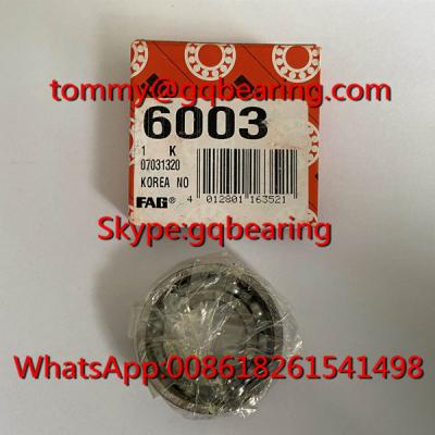 China Gcr15 Steel made Korea Made Open type FAG 6003 Deep Groove Ball Bearing for sale