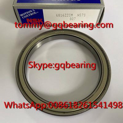 China Japan Origin Gcr15 Steel Material NSK 6816ZZCM Thin Wall Deep Groove Ball Bearing 80 x 100 x 10 mm for sale