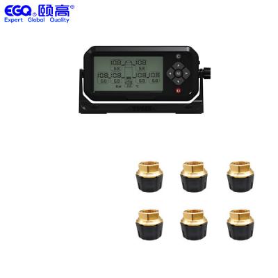 China Real Time 433.92 MHZ 6 Wheel Tyre Pressure Monitoring System for sale
