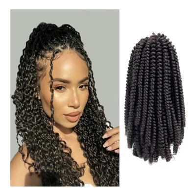 China Synthetic Fiber 8Inch Ombre Spring Twist Hair Crochet Braids Synthetic Passion Twist Pre-twist Crochet Hair Extensions 30Roots Bomb Twist for sale