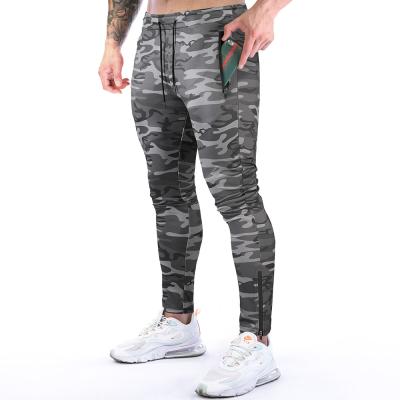 China 95 percent Polyester Camouflage Mens Sport Leggings With Pockets for sale
