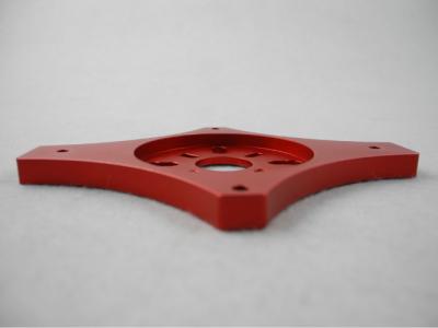 China Precision CNC Machined Components 6061 Aluminum CNC Machining Red Anodizing for sale