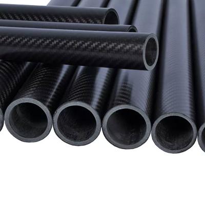 China High Pressure Resistance Carbon Fiber Tube Rolled Wrapping 3K CF Tubes for sale