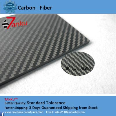 China 4.0Thk Carbon Fiber Plate Full Carbon Fiber With Matte Finish for sale