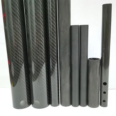 China High Stiffness 100% 3K Carbon Fiber Pipe Chemical Resistant for sale