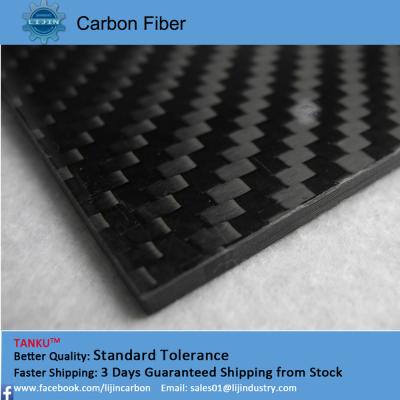China Twill 2.0TG carbon fiber tubes rods block 2.0mm ±0.1mm thickness for sale