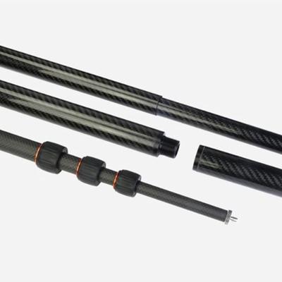 China Lightweight Construction Telescopic Carbon Fiber Pole With CFR Nylon Clamp for sale