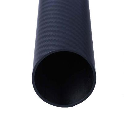 China Woven Finish Roll Wrapped Carbon Fiber Tubes High Gloss Epoxy Engineering Grade for sale