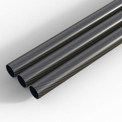 China Electrically Conductive Industrial Carbon Fiber Tube Woven Finish Roll Wrapped en venta