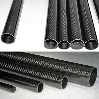 China Lightweight Carbon Fiber Tube 3k Glossy Twill Surface Corrosion resistant for sale