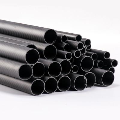 China 3K Roll Wrapped Twill Matte Finish Carbon Fiber Tube 8 / 10 / 12 / 16 / 22 / 25 / 30mm for sale