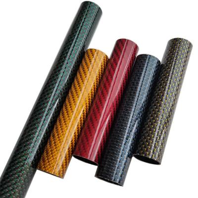 China Lightweight Coloured Carbon Fiber Tube Strength Durability Vibrant Colors 0 - 2000mm for sale