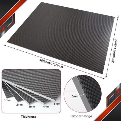 China 3K Plain / Twill Weave Carbon Fiber Sheet Glossy / Matt Carbon Fiber Plate for sale