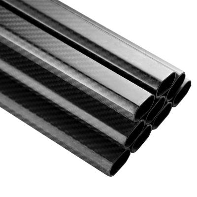 China T300 T700 T800 UD Inside Carbon Fiber Rectangular Tube With 3K Surface for sale