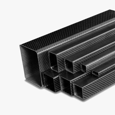 China UV Resistant Square Carbon Fiber Tube 3K Carbon Fiber Rectangular Tube à venda