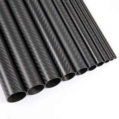 China Industrial 100% 3K Carbon Fiber Roll Wrap Tube High Pressure Resistance for sale
