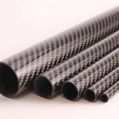 China 1.8mm 2mm 3mm 4mm 5mm 6mm Carbon Fiber Tube Pipes OD 200mm 400mm Length for sale