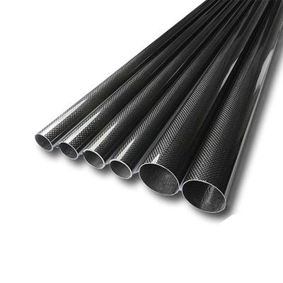 China Roll Wrapped Thick 1.0mm 3K Carbon Fiber Tube For Camera Pole for sale