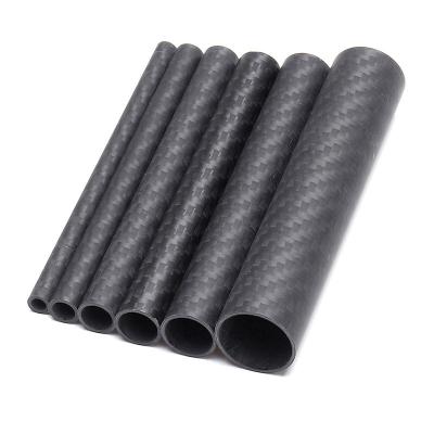 China Round Twill Weave Carbon Fiber Tubing 16MM 3K Matte for sale