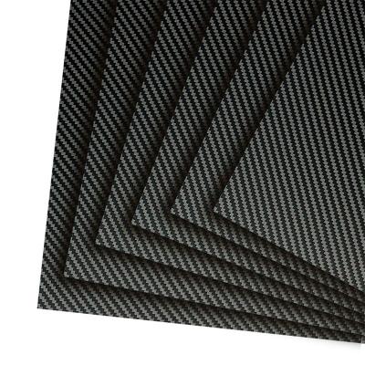 China 2mm Black Carbon Fibre Sheet 3K Twill Weave Carbon Fiber Board for sale