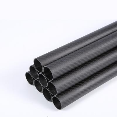 China O tubo de grande resistência da fibra do carbono da fibra 3K do CNC rolou o envolvimento à venda