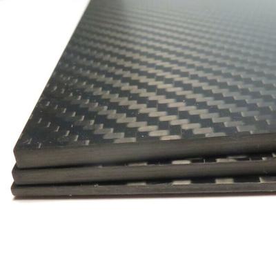 China Black Twill Weave Carbon Fiber Board 3K Matte Surface for sale