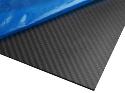 China grueso de Matte Panel Sheet 0.5m m del tablero de la fibra de carbono de la armadura de tela cruzada 3K de 250X420m m en venta