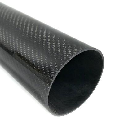 Chine Tube de fibre du carbone 3K du tube 0.5mm de rond de fibre de carbone de sergé de Flexibilable à vendre