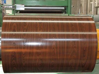 China Wood Grain PPG Color Coated Aluminum Coil Stock 3004 3005 3105 for sale