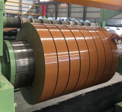 China PVC Film PPGL RAL2004 A120 25/8μm Beckers Pre-Painted Galvalume Steel Strips Colour Coated Slit Coils for sale