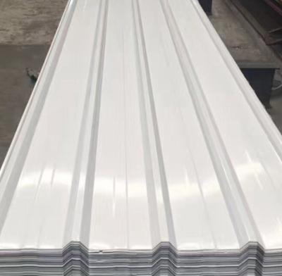 China White Color Coated Corrugated Steel Sheets Z120 S320GD 0.7mm Te koop