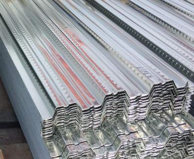 China Hot Dip Galvanised Roofing Corrugated Steel Sheet Z100 1.2mm DX51D For Floor Slab à venda