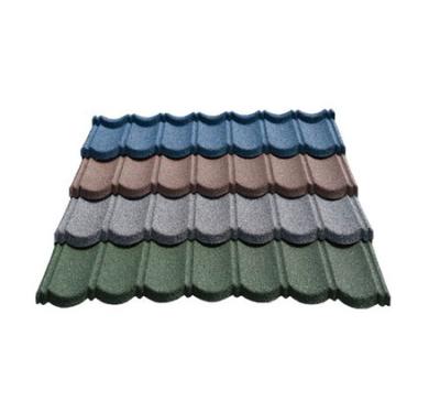 Chine China Supplier Factory Building Stone Chips + Steel Sheets Stone Coated Metal Roofing Tile 0.35-0.55mm  1piece=0.48SQM à vendre