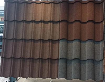 中国 AZ40 2.7kg/Pc Galvanized Zinc Stone Coated Metal Steel Sheet Bond Shingle Milano Roman Roof Roofing Tile for Sell 0.38mm 販売のため