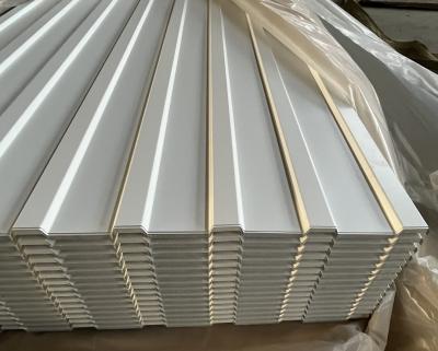 China Z180 Off White/ Frost White PPGI Sheet Trapezoidal Metal Roof And Cladding Galvanized Roof Panels Valspar HDP / PVDF for sale