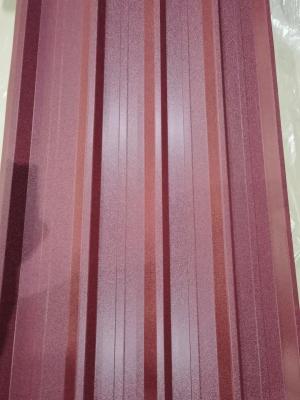 中国 Textured Red Color Trapezoidal Roof Sheet Pre-Painted Galvanized Z275=G90 Super SMP 40 Years Metal Roof Wall Cladding 販売のため