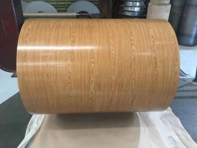 China Wood Grain Steel Coils Pre-Painted Galvalume Steel Coil Z100 Wall Cladding Interior Decoration PE 15 Years Warranty for sale
