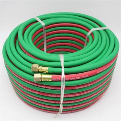China 1/4'' X 100FT 300psi Gas Rubber Hose Twin Welding EPDM Natural Gas Flexible Hose for sale