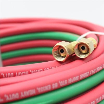 China 300 Psi Natural Gas Flexible Hose Outdoor 1/4'' X 100FT EPDM Rubber Twin Welding Hose for sale
